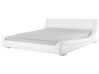Kožená posteľ biela 180 x 200 cm AVIGNON_808053
