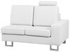 Canapé angle à droite 6 places en cuir blanc STOCKHOLM_707250
