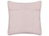 Cotton Cushion Embroidered Hearts 45 x 45 cm Pink GAZANIA_893220