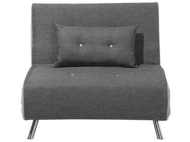 Fabric Single Sofa Bed Grey FARRIS