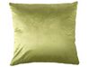 Set of 2 Velvet Pleated Cushions 43 x 43 cm Green NARCISSUS_826808