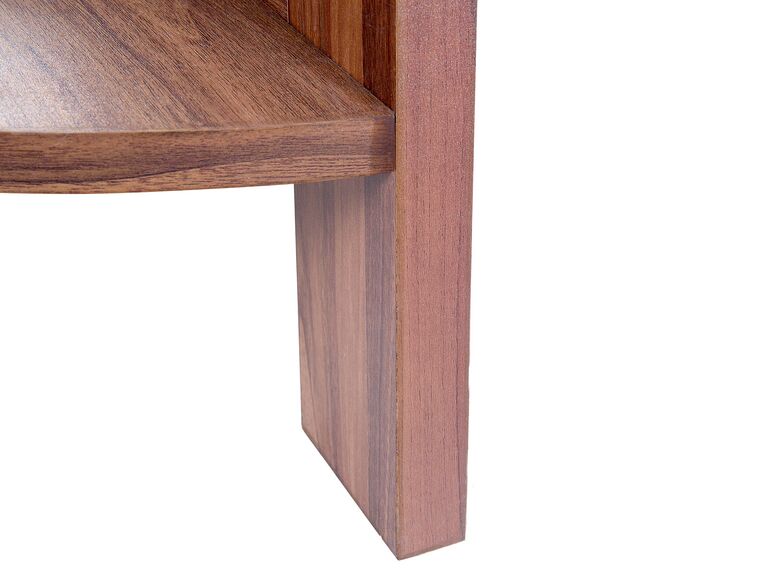 4 Tier Corner Ladder Shelf Dark Wood MOBILE SOLO Beliani.co.uk