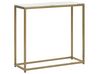 Console Table Marble Effect White with Gold DELANO_765451