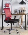 Swivel Office Chair Red and Black NOBLE_811160