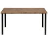 Mesa de comedor negro/madera oscura 150 x 90 cm LAREDO_690185