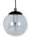 Taklampa med 5 lampor glas svart NOEL_884296