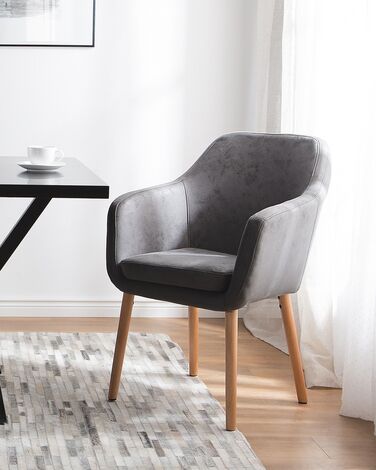  Faux Leather Dining Chair Grey YORKVILLE