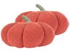 Set of 2 Boucle Cushions Pumpkin ⌀ 35 cm Orange MUNCHKIN_879528