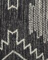 Teppich Baumwolle schwarz / weiß 80 x 150 cm Kurzflor ARBAA_831319