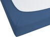 Lenzuolo con angoli cotone blu marino 160 x 200 cm JANBU_845233