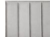 Polsterbett Samtstoff grau mit Bettkasten hochklappbar 140 x 200 cm SEZANNE_800047