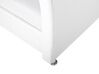 Bílá kožená postel Chesterfield 140x200 cm METZ_720133