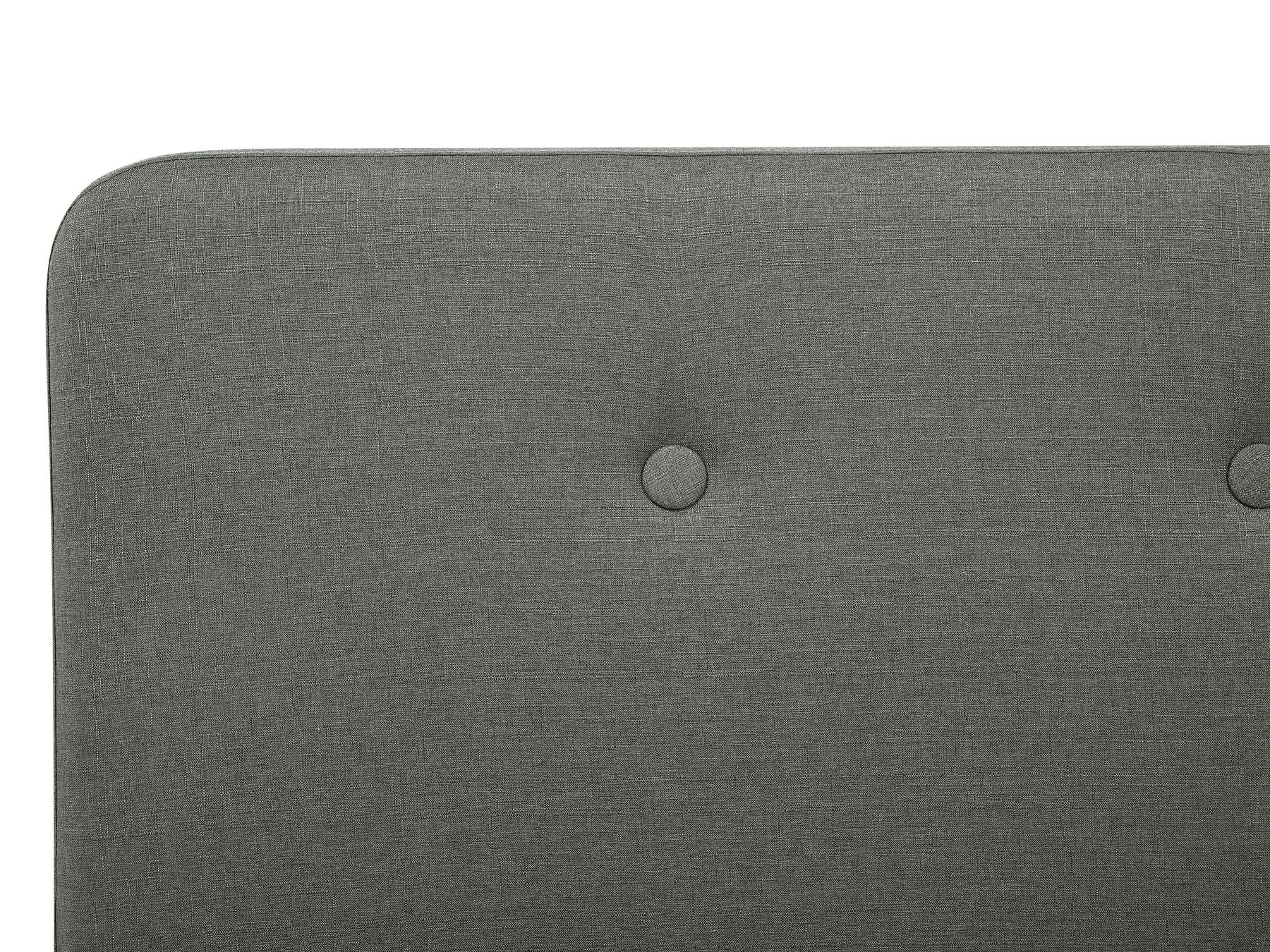 Cama tapizada en gris oscuro con almacenaje 180x200 cm RENNES | Beliani.es