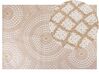 Teppich Jute beige / weiß 200 x 300 cm geometrisches Muster Kurzflor ARIBA_852824