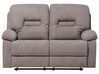2 Seater Fabric Manual Recliner Sofa Taupe Beige BERGEN_911027