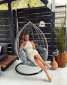PE Rattan Hanging Chair with Stand Grey ARSITA_879593