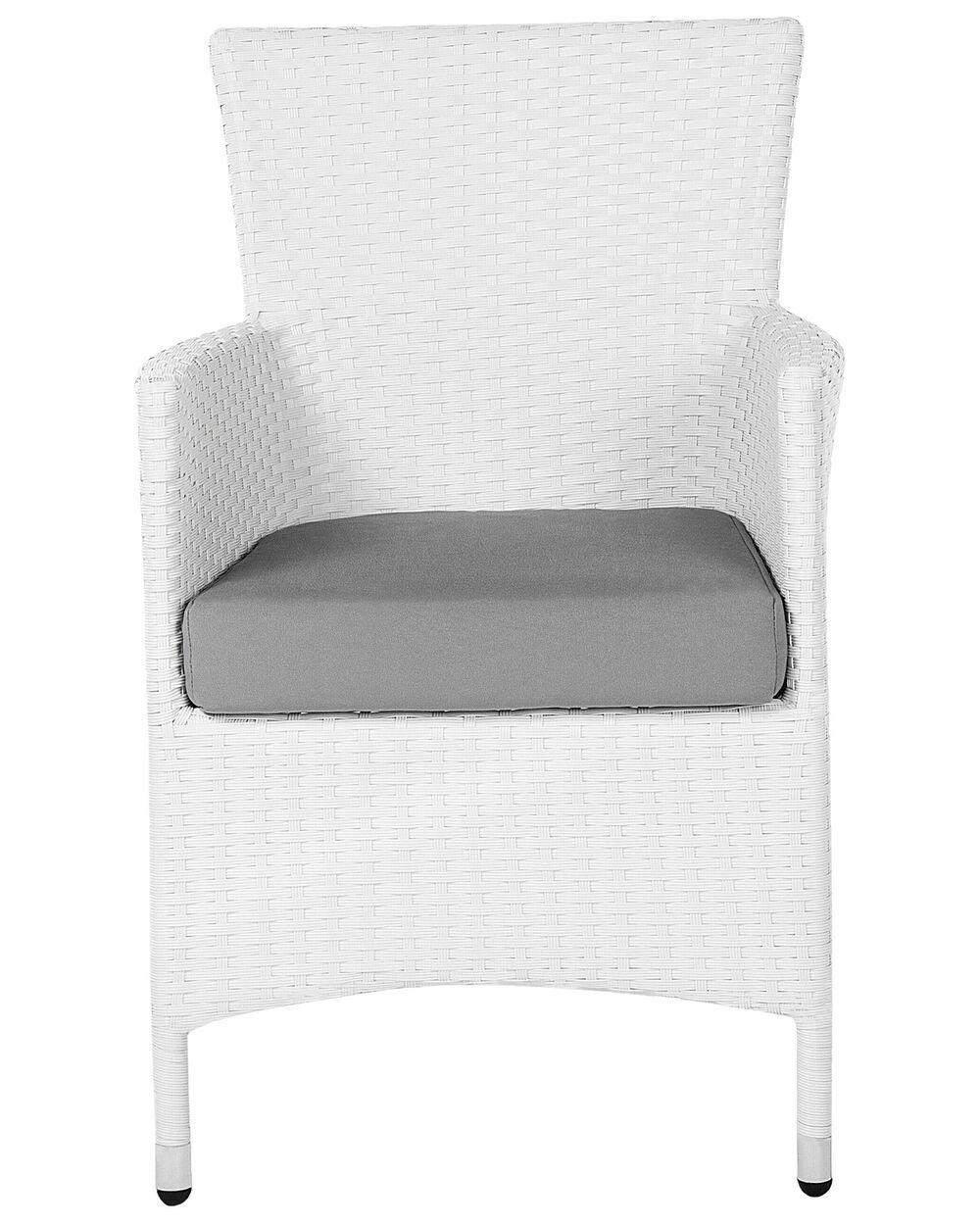 Set of 2 PE Rattan Dining Chairs White ITALY Beliani.co.uk