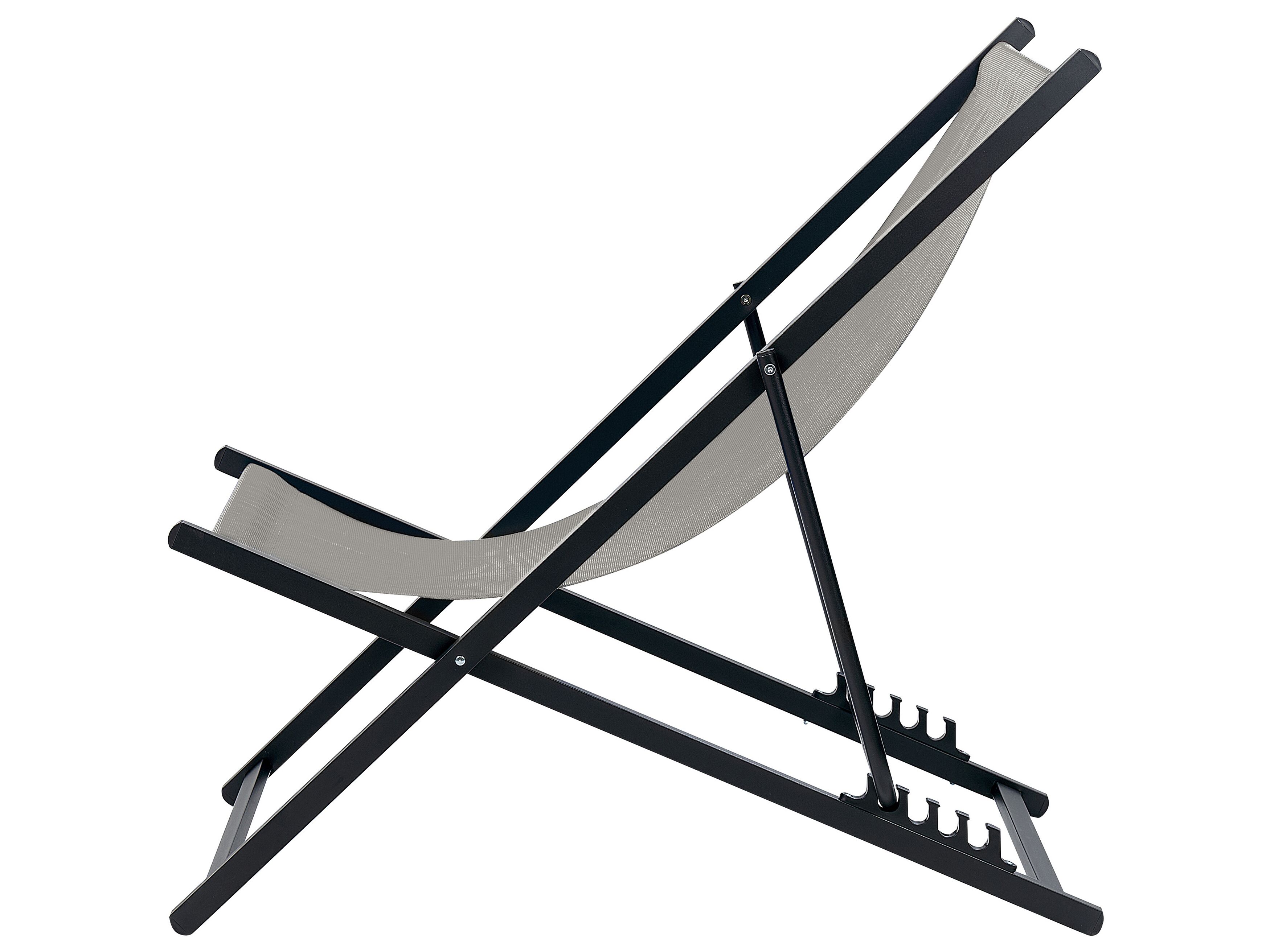Folding Deck Chair Grey LOCRI II | Beliani.co.uk
