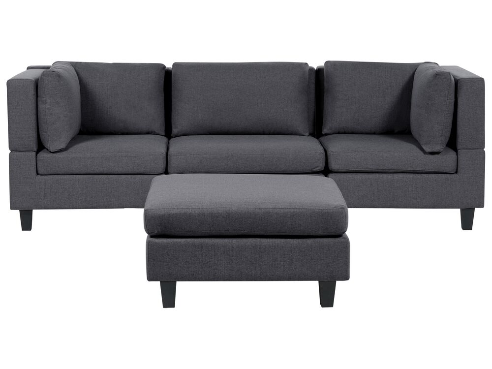 Dark grey sectional with clearance ottoman