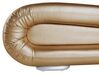 Leather EU King Size Bed Gold AVIGNON_522044