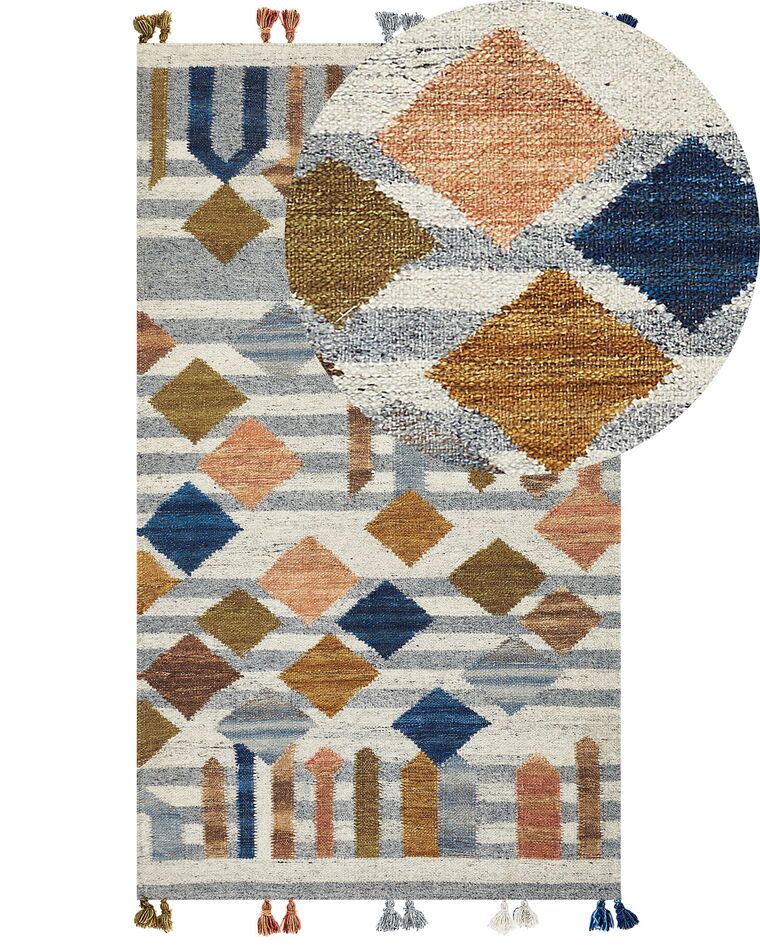 Wool Kilim Area Rug 80 x 150 cm Multicolour KASAKH_858215