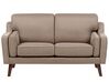 2 Seater Fabric Sofa Light Brown LOKKA_893806