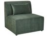 3 pers. sofa m. fodskammel grøn fløjl LEMVIG_869489