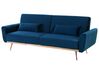 Velvet Sofa Bed Navy Blue EINA_898574