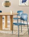 Set of 4 Dining Chairs Blue ASTORIA_868240