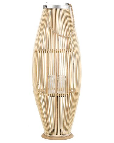 Lampion drewniany 84 cm naturalny TAHITI