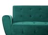 Velvet Sofa Bed Green SELNES_729245