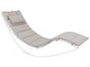 Sun Lounger Pad Cushion Taupe BRESCIA_746499