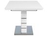 Tavolo da pranzo estensibile bianco e argento 180/220 x 90 cm HAMLER_705249