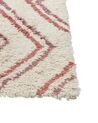 Teppich Baumwolle beige / rosa 140 x 200 cm geometrisches Muster KASTAMONU_840522
