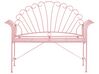 Gartenbank rosa Metall 2-Sitzer 125 cm CAVINIA_774633