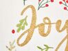 Lot de 2 coussins en velours blanc à motif d'arbres de Noël 45 x 45 cm ECHEVERIA_887686