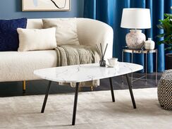 Sohvapöytä marmorikuvio valkoinen/musta BIDDLE