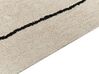 Teppich Baumwolle beige 140 x 200 cm Gesichtsmotiv Kurzflor BAYIR_840015
