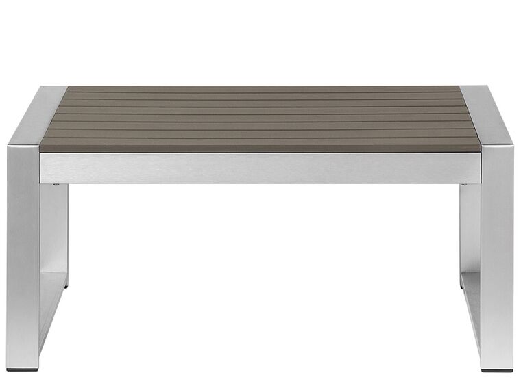 Aluminium Garden Coffee Table 90 x 50 cm Dark Grey SALERNO Beliani.co.uk