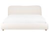 Łóżko z pojemnikiem boucle 180 x 200 cm białe BLAGNAC_902695