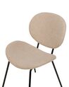 Set of 2 Boucle Dining Chairs Taupe LUANA_916216
