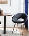 Set of 2 Fabric Dining Chairs Black ROSLYN_696272