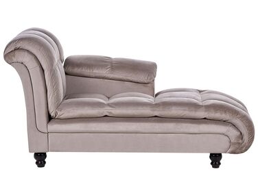 Chaiselongue taupe linksseitig LORMONT 