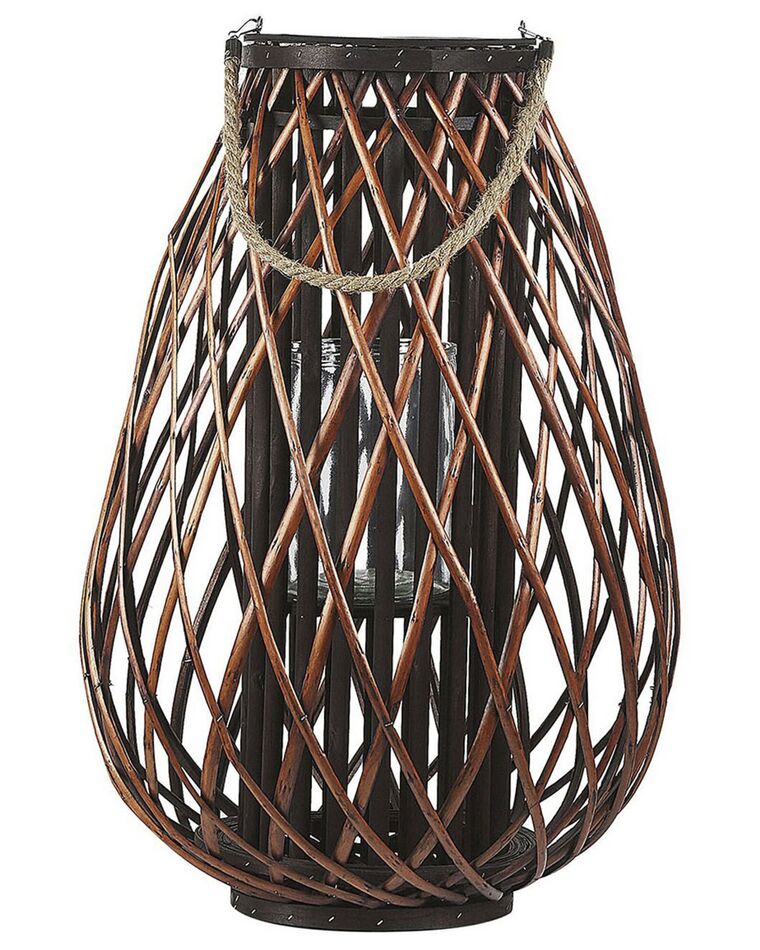 Lampion drewniany 60 cm brązowy KIUSIU_774295