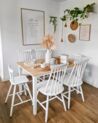 Wooden Dining Table 120 x 75 cm Light Wood and White HOUSTON_820878