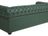 3 Seater Sofa Faux Leather Green CHESTERFIELD_696539