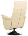 Faux Leather Recliner Chair Cream PRIME_908086