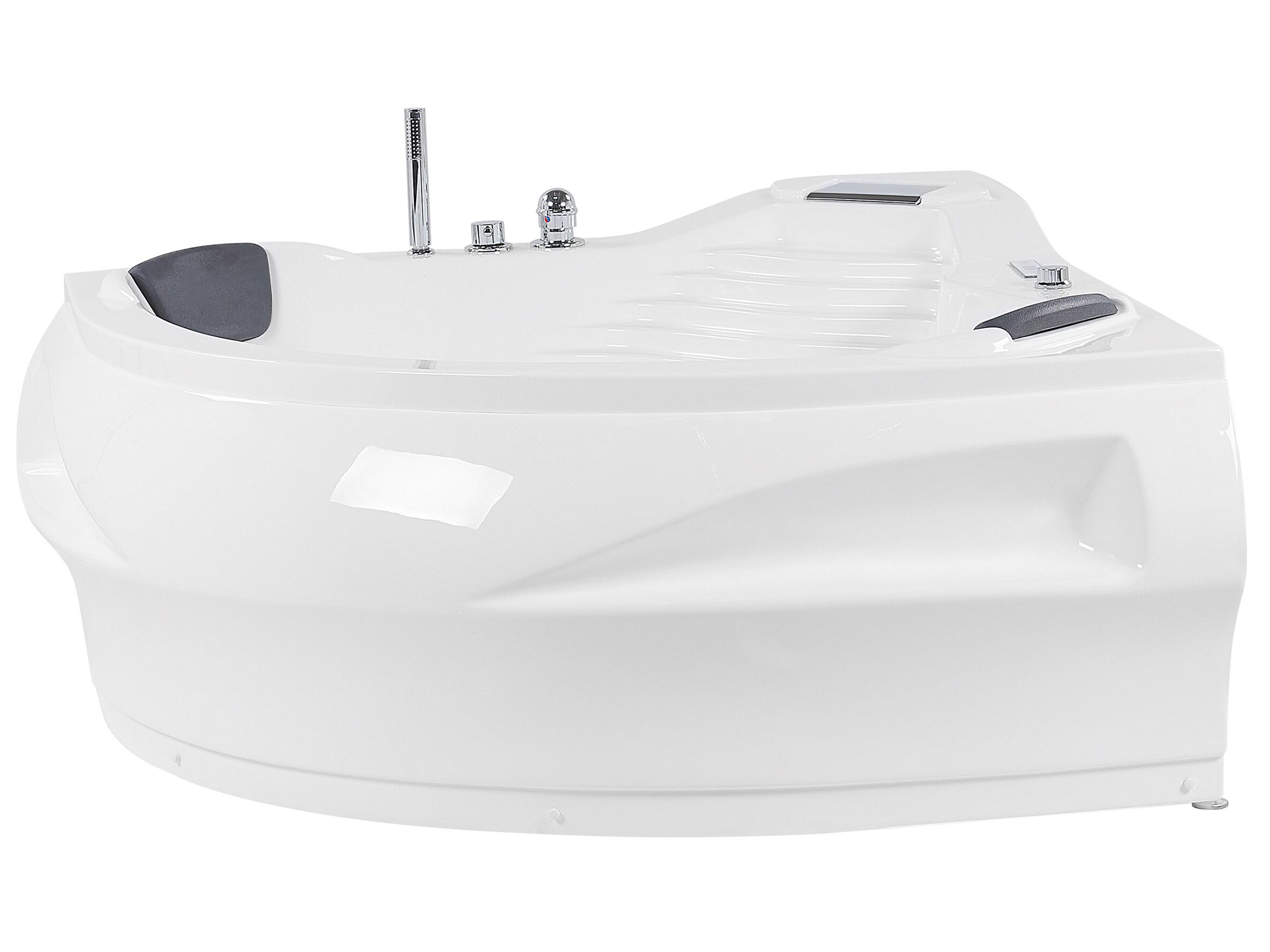 Wanna narożna LED z hydromasażem biała MONACO