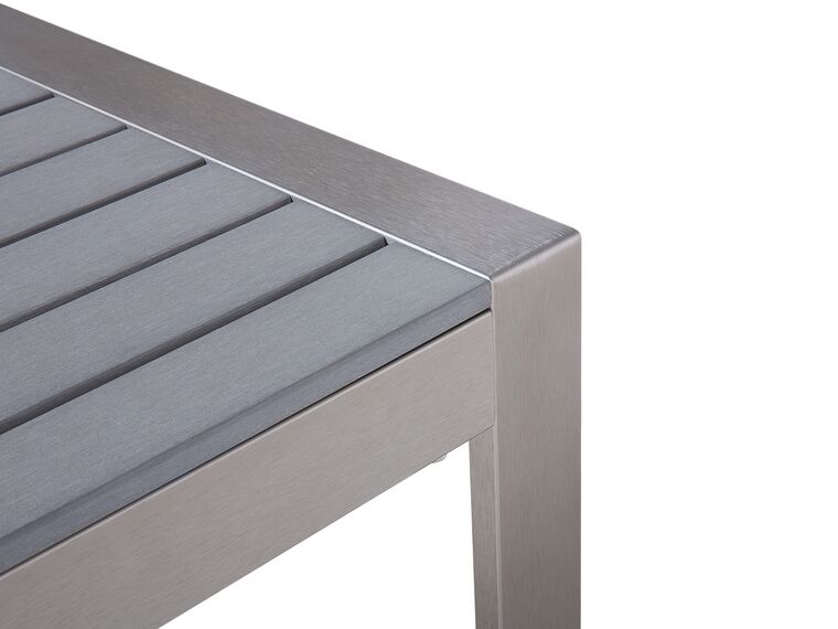 Table de jardin en aluminium gris clair 90 x 50 cm SALERNO | Beliani.fr