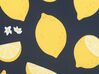 Lot de 2 coussins à motif de citron noir et jaune 45 x 45 cm ORCHID_838014